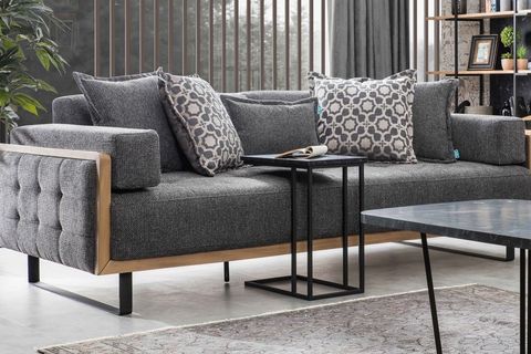 LOFT GALA KOLTUK TAKIMI, GRİ, SİYAH AYAK