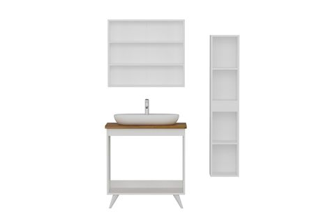 NİKA BANYO DOLABI AY2K100, BEYAZ, 85 CM