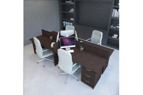 VENA NİL WORKSTATION DÖRTLÜ MASA ÇALIŞMA GRUBU İSTASYONU AKÇAAĞAÇ