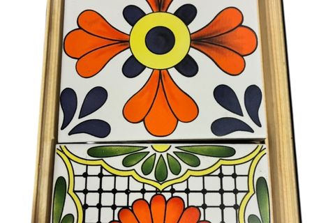 PERLA EL YAPIMI MASİF AHŞAP AYNA