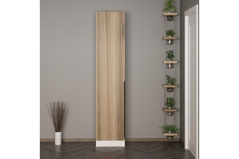 KALE 210 CM 1 KAPAKLI 1B RAF PORTMANTO, BEYAZ DORE PLUS