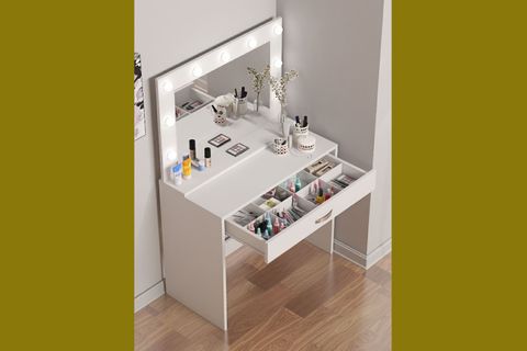 ARYA NOVELLA IŞIKLI MAKYAJ MASASI, BEYAZ