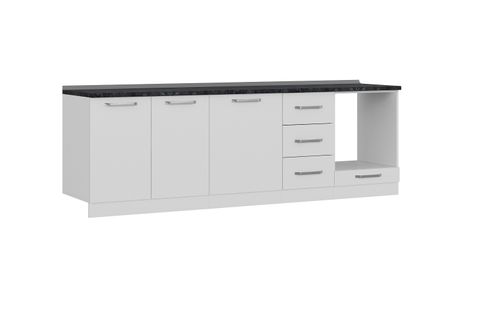 MİNAR 255 CM MUTFAK DOLABI BEYAZ 255-B3-ALT MODÜL