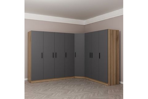 MİNAR KALE GARDIROP 7, 8 KAPAKLI, ANTRASİT