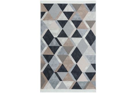 ARORA KİLİM, SİYAH BEJ, 100X200