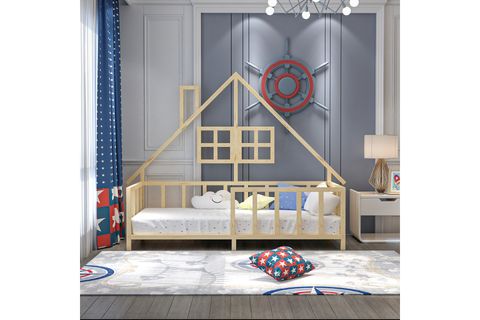GİVAYO WOOD'S HOME MONTESSORİ KARYOLA, CEVİZ, 90X190