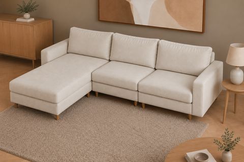MELRE LARGE KÖŞE SOL KOLTUK, KREM