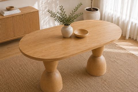 OSCAR OVAL MUTFAK MASASI, MEŞE, 180 CM