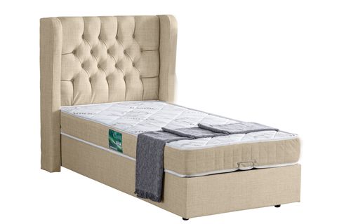 RİGA BAZA BAŞLIK VE COMFORT YATAK SETİ, KREM, 120X200
