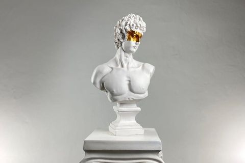 DAVID GOLD MASK POP ART DEKORATİF ROMA YUNAN HEYKELLERİ