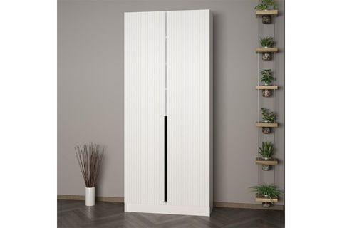 KALE 210 CM 2 KAPAKLI 2B RAF PORTMANTO, BYZ MBR ÇİZGİLİ BYZ