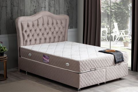 CAMELLİ NEW BAZA BAŞLIK VE YATAK SETİ, AÇIK KAHVERENGİ, 90X190