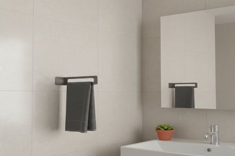 GALVANİZ METAL MODERN HAVLULUK, CAM GRİ, 2510 CM