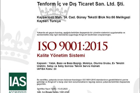 TENFORM ROSE TEK KİŞİLİK YATAK, SÜNGERLİ, 100X200
