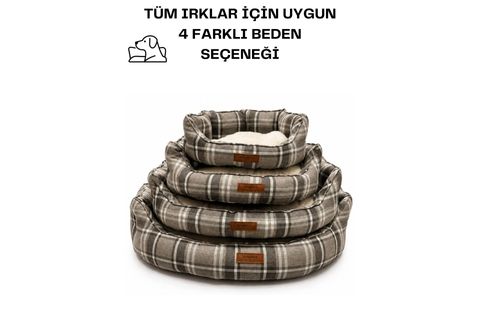 CARINA KÖPEK YATAĞI BEJ XL BEDEN 80X94X20