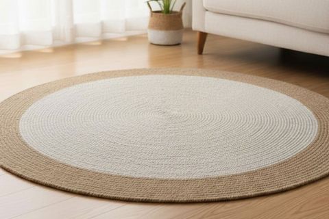 RİVA YUVARLAK MODEL HALI, KREM NATURAL, 100 CM