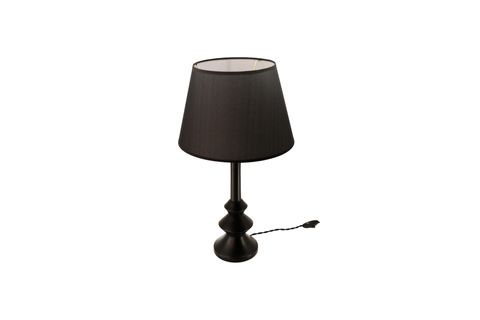 MASSELLO DESIGN ELEGANTE AHŞAP ABAJUR - MASA LAMBASI SİYAH