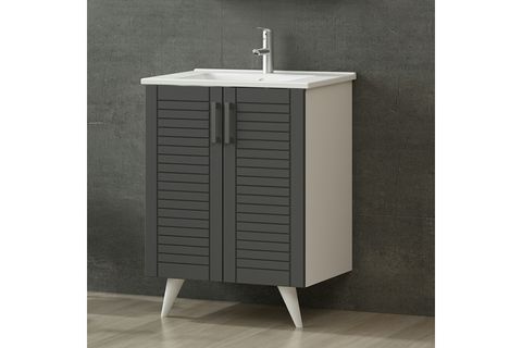 VERA BANYO DOLABI ALT 65CM AY2K ETJ BEYAZ ANTRASİT