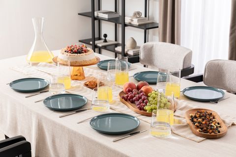 KİTCHEN ESSENTİALS STONEWARE SERVİS TABAĞI 28 CM, MAVİ, ALTILI SET