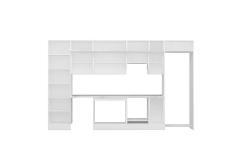 ALVİNKA 390X240 CM KLASİK MEBRAN MUTFAK DOLABI, MBB E90B60S40 1 MEBRAN ANTRASİT SUNTALAM