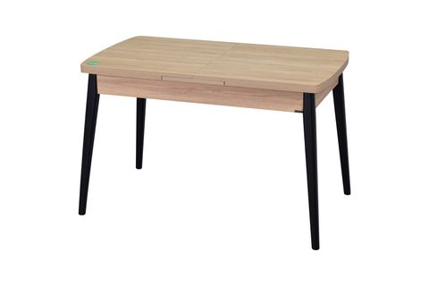 AVANOS AHŞAP AYAK AÇILIR KAPANIR MDF MUTFAK MASASI, 70X120+30 CM, NATUREL SİYAH