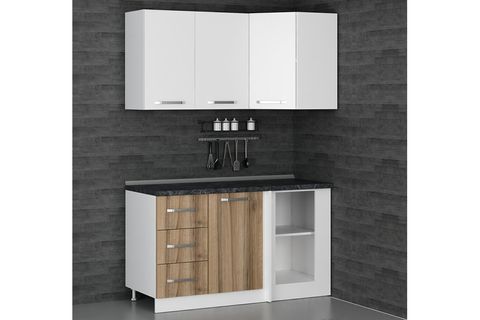 MİNAR 145CM KÖŞE MUTFAK DOLABI BEYAZ DORE K145D2