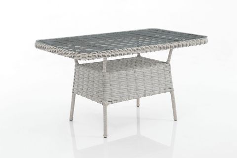 EREN RATTAN PUFLU 3+1+1 BAHÇE BALKON TAKIMI, GRİ