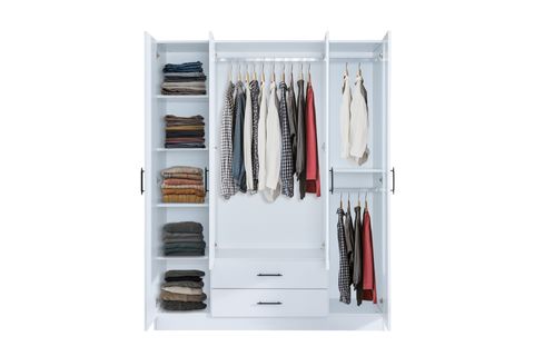 BLESK HERA AYNALI ÇEKMECELİ GARDIROP, 4 KAPAKLI