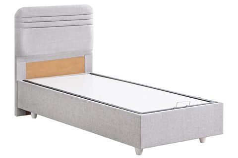 MİLA BAZA BAŞLIK, AÇIK GRİ, 90X200