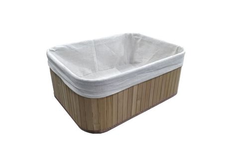 DEKORATİF  ÇOK AMAÇLI BAMBU SEPET BÜYÜK BOY NATUREL