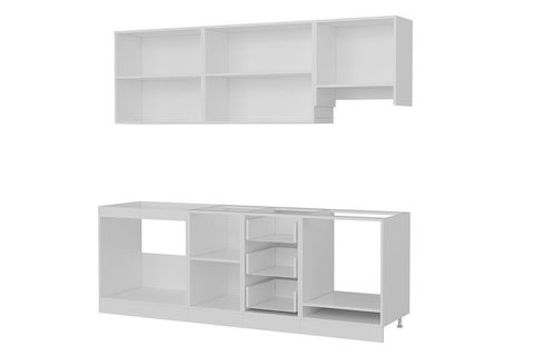 MİNAR 225 CM MUTFAK DOLABI BEYAZ DORE 230 D8
