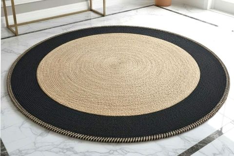 CİRCO YUVARLAK HALI, NATURAL SİYAH, 150 CM