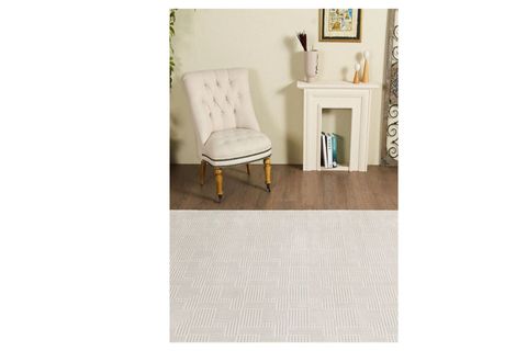 MONO KOLEKSİYONU MODERN SIK DOKUMA SAÇAKLI MAKİNE HALISI, GRİ, 120X250
