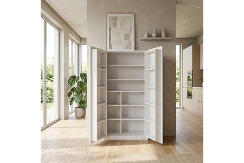 CABANA 21 BÖLMELİ TEKERLEKLİ KİLER DOLABI, BEYAZ