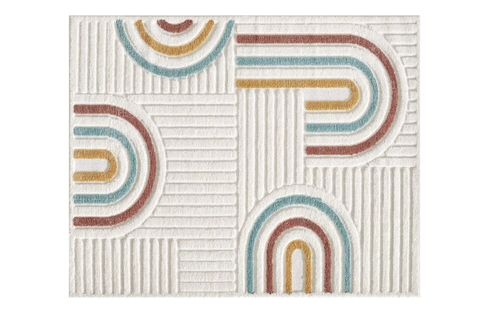 ELİT BUKLELİ MULTİ RENKLER YUMUŞAK PELUŞ POST SHAGGY SALON HALISI, B0691B, 160X230