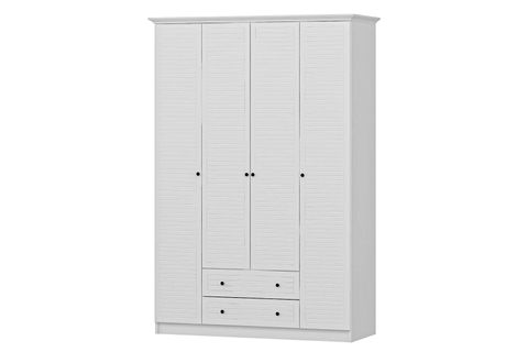 LİVO GARDIROP, BEYAZ, 4 KAPAKLI