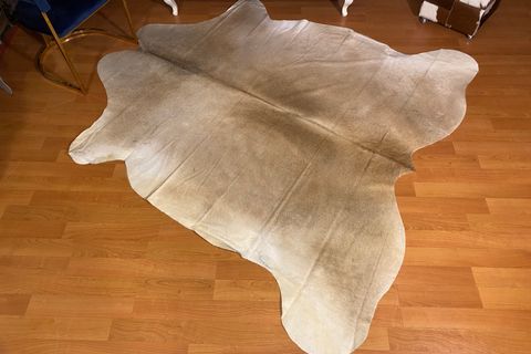 HAKİKİ DERİ DANA POSTU, KREM 225X240