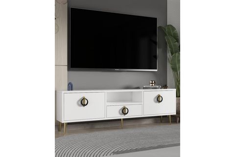 DROPDD TV SEHPASI BEYAZ ALTIN SİYAH, 1318DROPDD 32