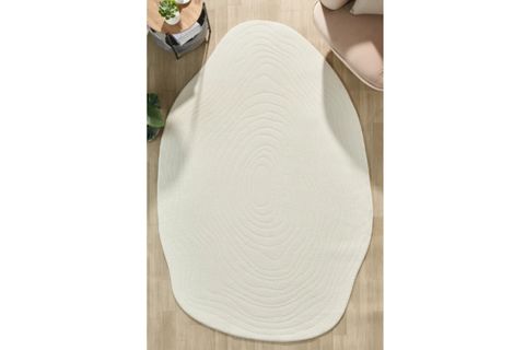 ALORA AMORF MODERN YUMUŞAK SHAGGY HALI, A003, KREM, 200X290