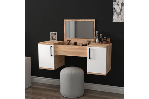 ARNETTİ MERCAN MAKYAJ MASASI, ATLANTİK ÇAM BEYAZ