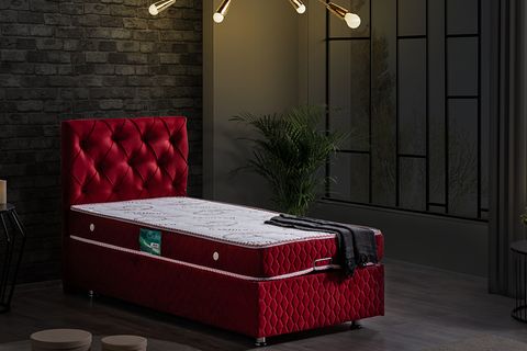 VİTA NEW BAZA BAŞLIK VE COMFORT YATAK SETİ, BORDO, 160X200