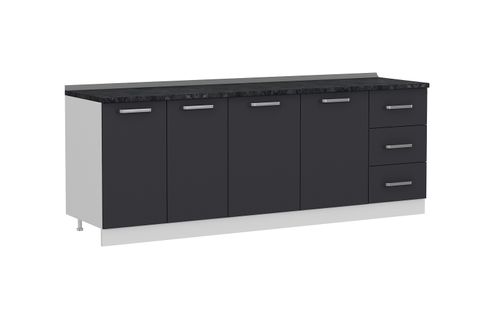 MİNAR 225 CM MUTFAK DOLABI BEYAZ ANTRASİT 225-A1-ALT MODÜL