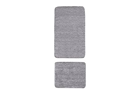 SEGURA PELUŞ KAYDIRMAZ TABAN İKİLİ BANYO PASPASI, GRİ, 60X100-50X60