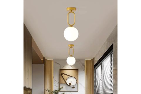 ALEV AVİZE BEYAZ CAMLI, GOLD KASALI