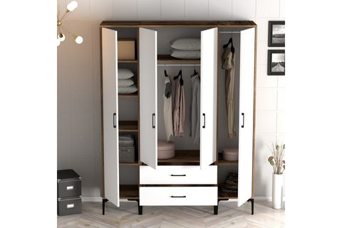 KUMSAL 4 KAPILI STS GARDIROP, LİDYA BEYAZ