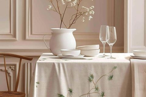 DOĞAL SADELİK PAMUK MASA ÖRTÜSÜ, 100X100 CM