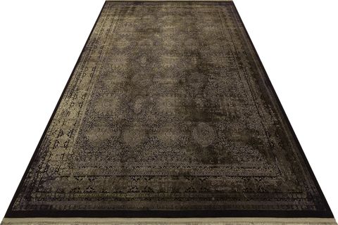 EKO HALI ANATOLİA ANT 02 ANTRASİT GREEN ANTRASİT YEŞİL GELENEKSEL DESENLİ SIK DOKUMA AKRİLİK VİSKON KLASİK SALON HALISI 75X150