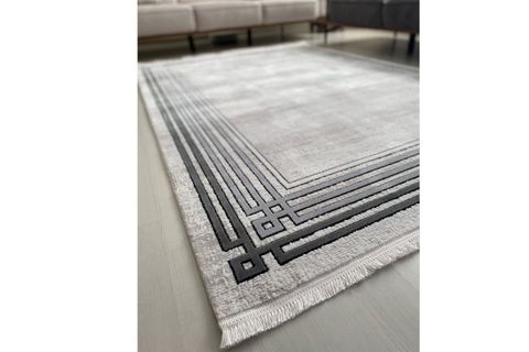 TÜRKMEN HALI MYSTIK KOLEKSİYONU GRİ MAKİNE HALISI 80X150