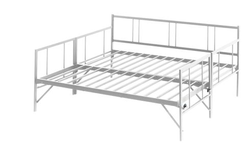 FORTE YAVRULU DAYBED METAL KARYOLA+YATAK SETİ, BEYAZ, 90X190