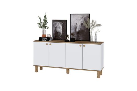 LAYA BOHEM AYAKLI ÇOK AMAÇLI DOLAP, KONSOL, 150 CM, ÇAM BEYAZ